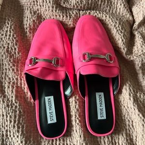 New Steve Madden hot pink mules